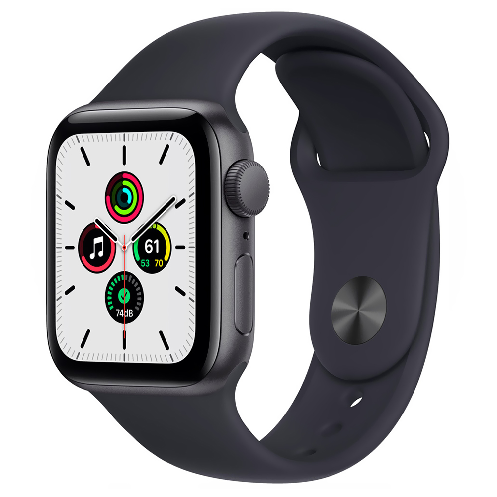 Apple Watch SE MKQ13LL/A 40MM / GPS / Aluminium Sport Band - Space Gray / Preto