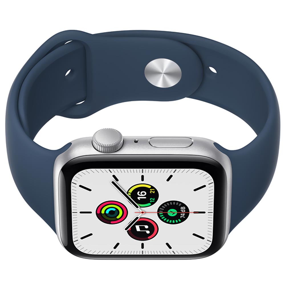 Apple Watch SE GPS 44MM MKQ43LE/A - Silver Aluminum Abyss Blue Sport Band  no Paraguai - Atacado Games - Paraguay