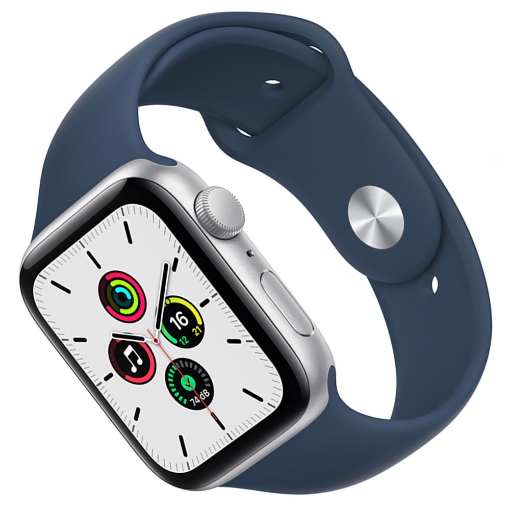 Apple Watch SE GPS 44MM MKQ43LE/A - Silver Aluminum Abyss Blue Sport Band  no Paraguai - Atacado Games - Paraguay