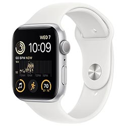 Apple Watch SE MNTJ3LL/A 44MM / M-L / GPS / Aluminium Sport Band - Silver White