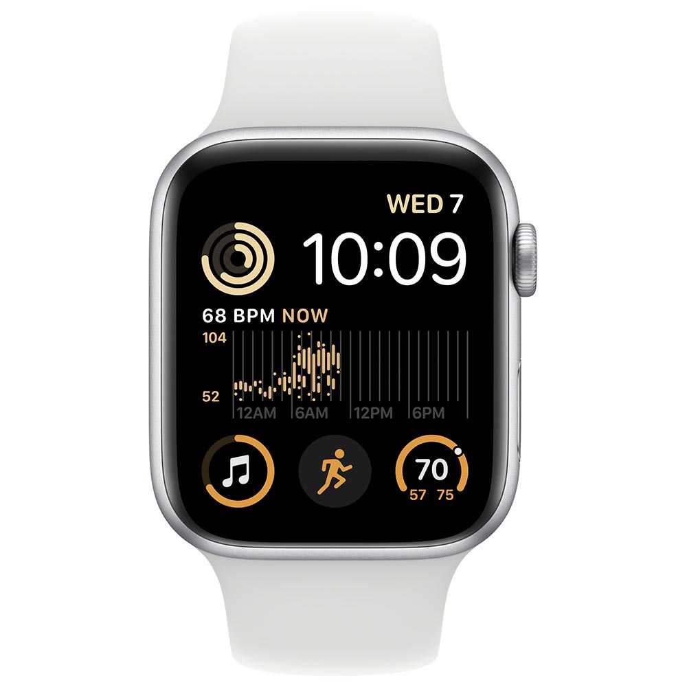 Apple Watch SE2 MNU63LL/A 44MM / M-L / GPS + Celular / Aluminium Sport Band - Silver / White