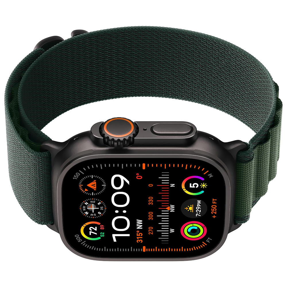 RELOGIO APPLE WATCH ULTRA2 49MM MX4T3LW/A GPS+CEL BLACK TITANIUM DARK GREEN ALPINE LOOP L 