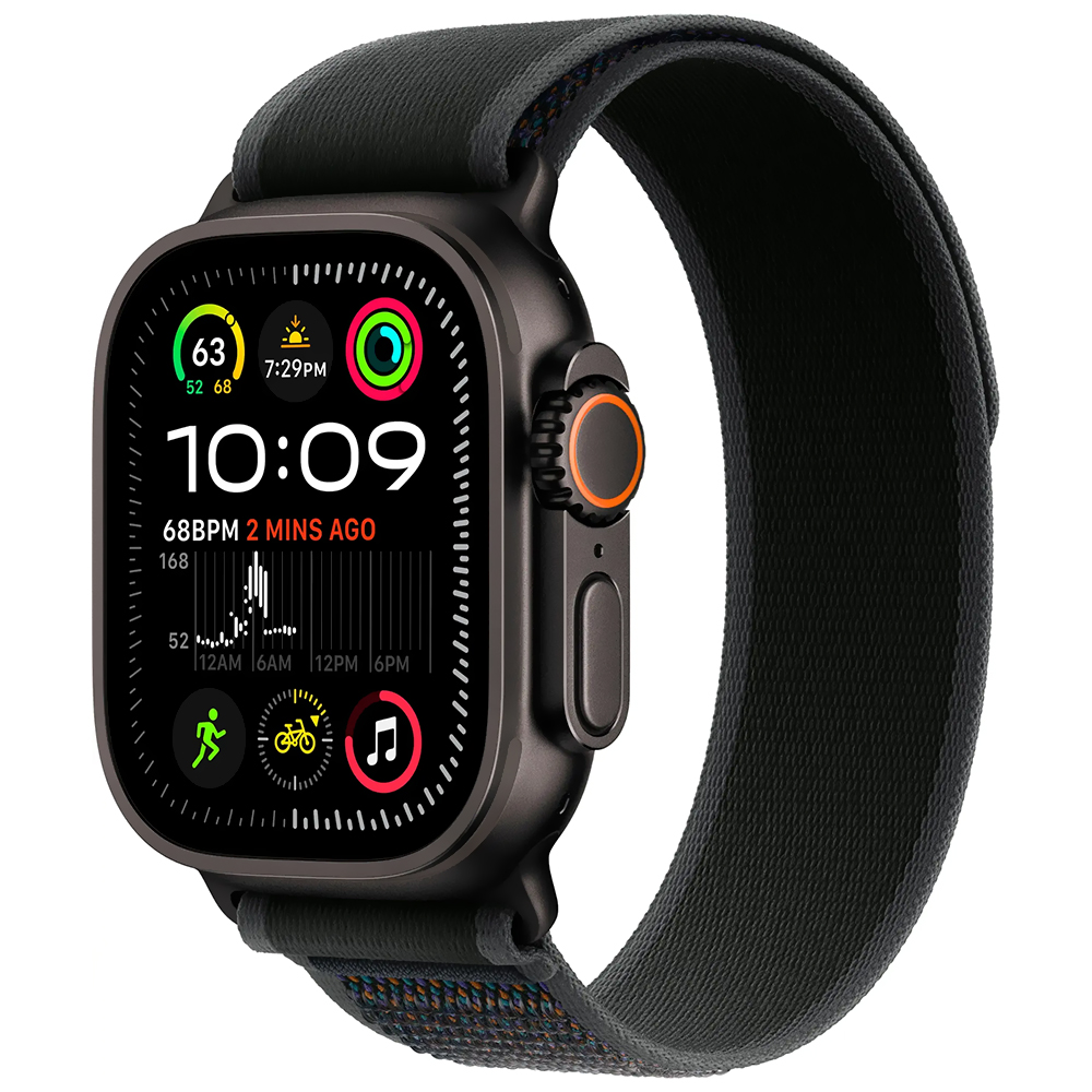 RELOGIO APPLE WATCH ULTRA2 49MM MX4V3LW/A GPS+CEL BLACK TITANIUM BLACK TRAIL LOOP M/L 