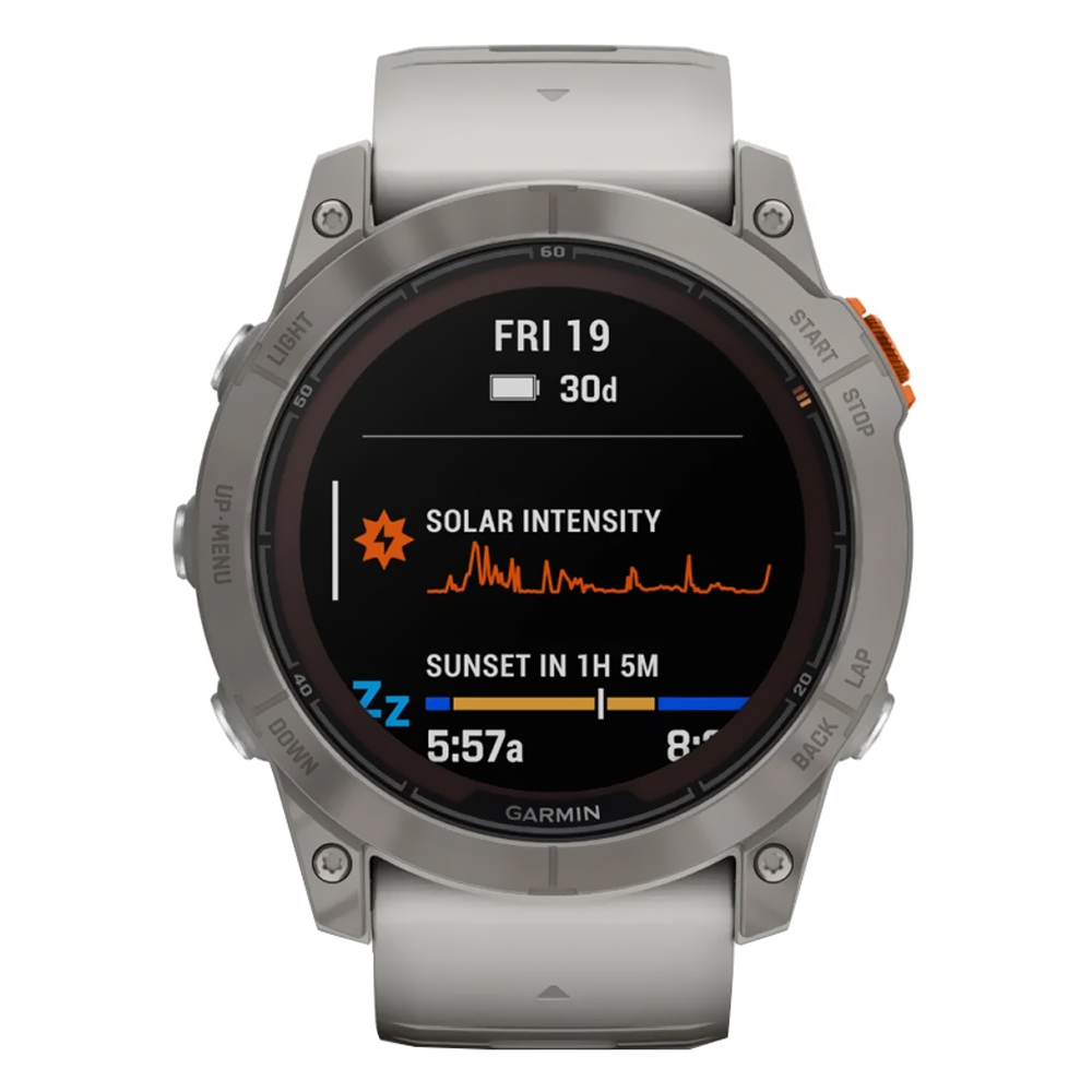 Relógio Garmin Fenix 7X Pro Sapphire Solar - Titanium Branco (010