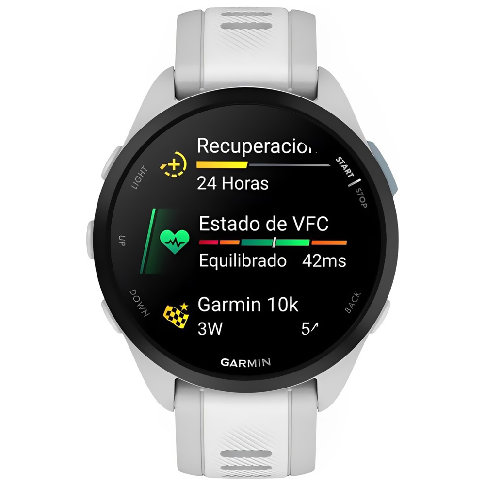 Relógio Garmin Forerunner 165 - Branco / Cinza (010-02863-21)