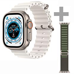 Relógio Smartwatch Blulory Glifo 9 Ultra - Cinza / Verde