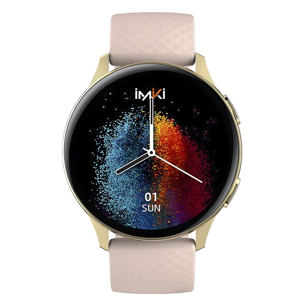 Relógio Smartwatch Imiki KW66 Pro - Dourado / Rosa