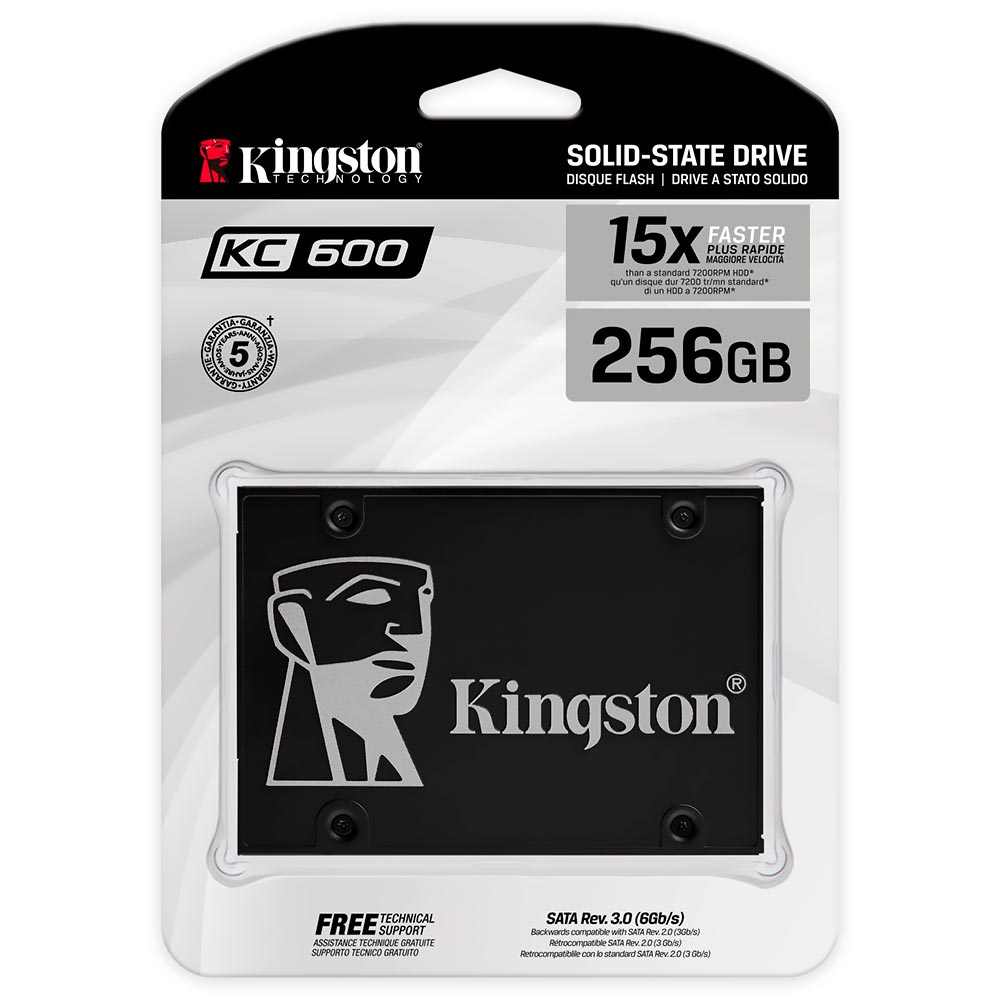 SSD Kingston 256GB KC600 2.5" SATA 3 - SKC600/256G