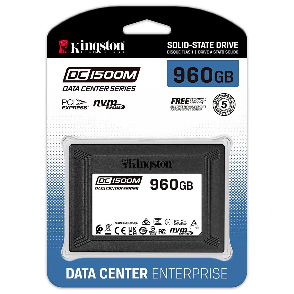 SSD Kingston 960GB DC1500M 2.5" NVMe - SEDC1500M/960G (Server)