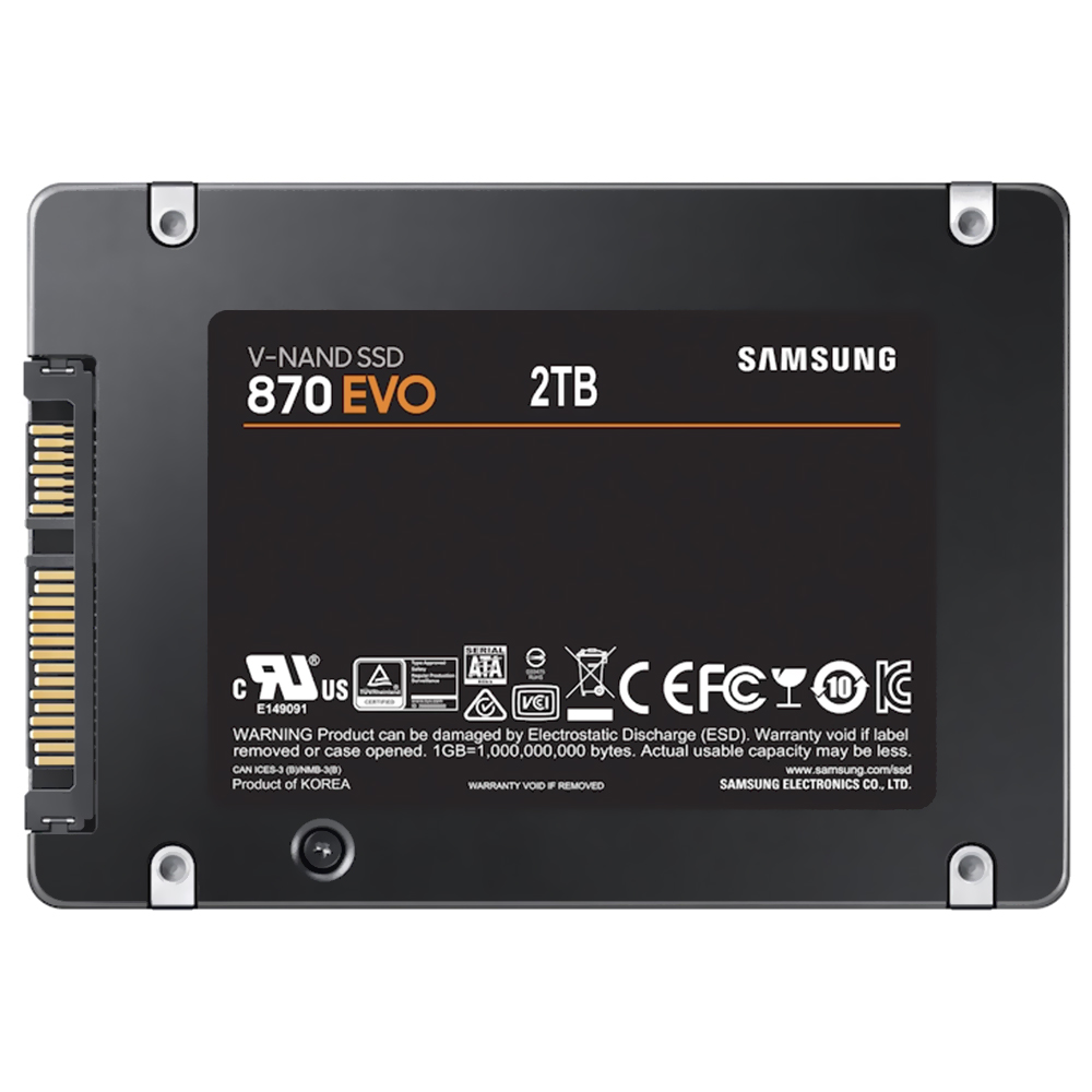 SSD Samsung 2TB 870 Evo 2.5" SATA 3 - MZ-77E2T0E