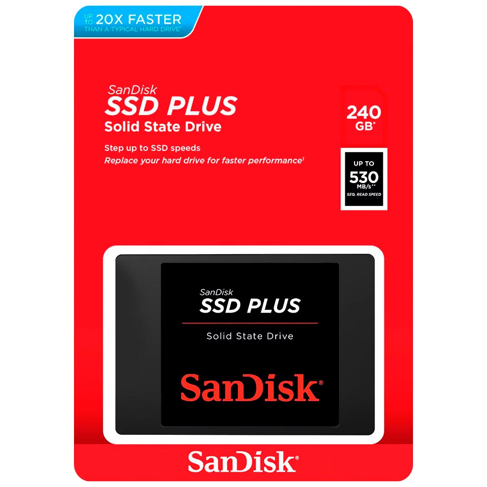 SSD SanDisk 240GB G26 Plus 2.5" SATA 3 - SDSSDA-240G-G26 