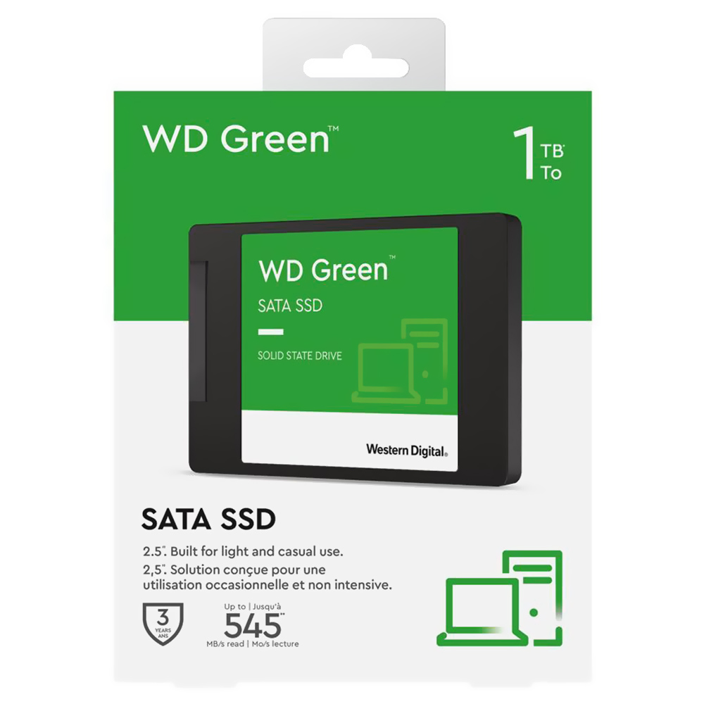 SSD Western Digital 1TB Green 2.5" SATA 3 - WDS100T3G0A-00NA50