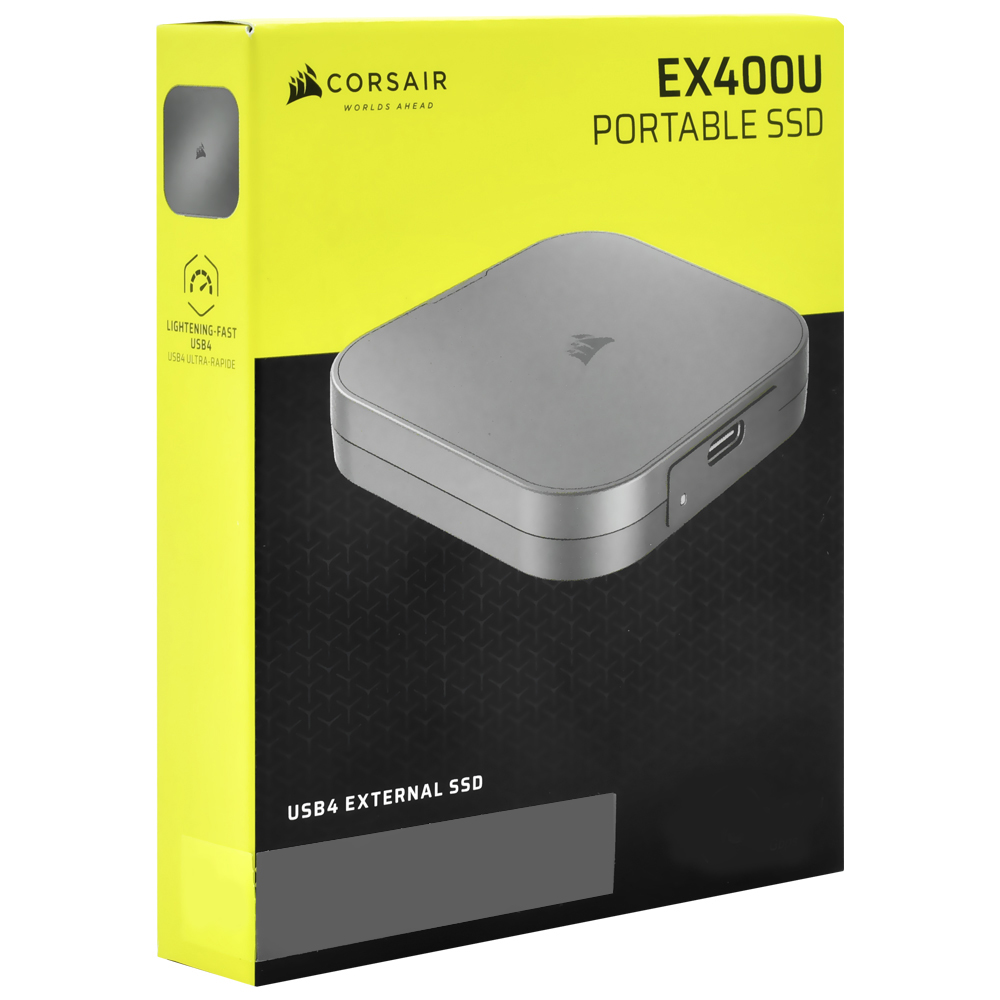 SSD Externo Corsair 1TB EX400U Portátil / USB-C 3.1 - Cinza (CSSD-EX400U1TB)