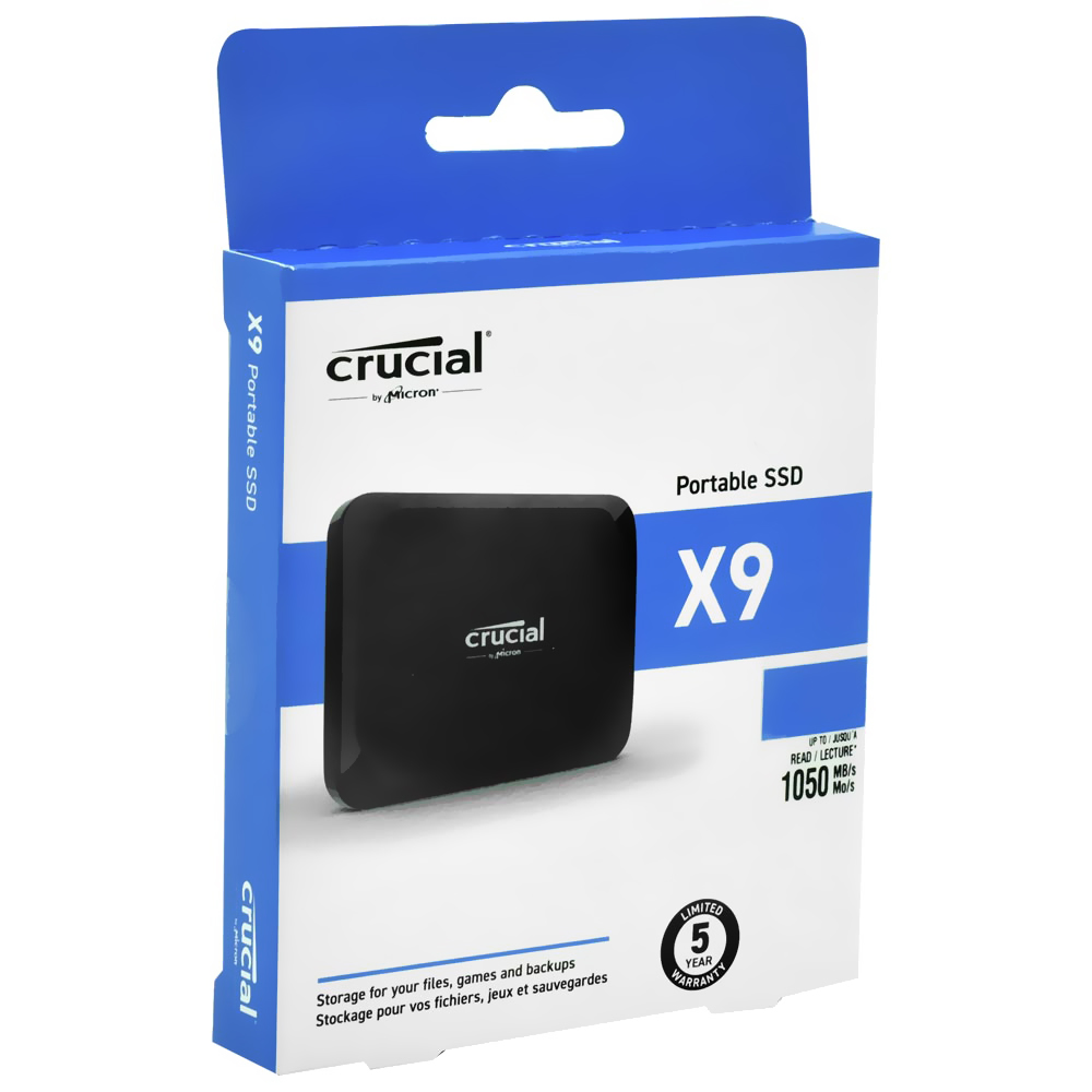 SSD Externo Crucial 4TB Portátil X9 - Preto (CT4000X9SSD9)