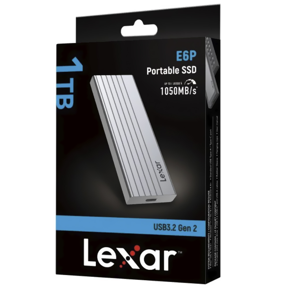 SSD Externo Lexar 1TB PAE06N Portátil - Cinza (LPAE06N001T-RNBNG)