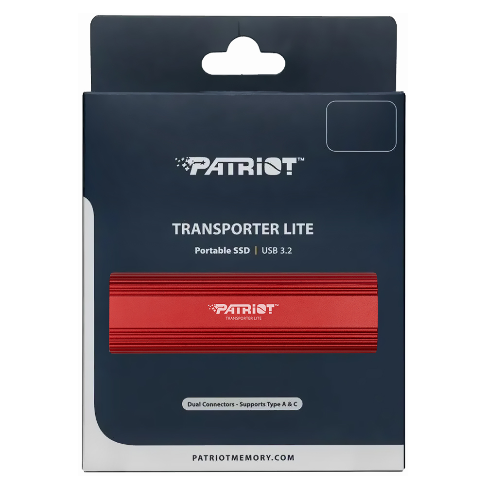 SSD Externo Patriot 1TB Transporter Lite Portátil - Vermelho (PTPL1TBPEC)