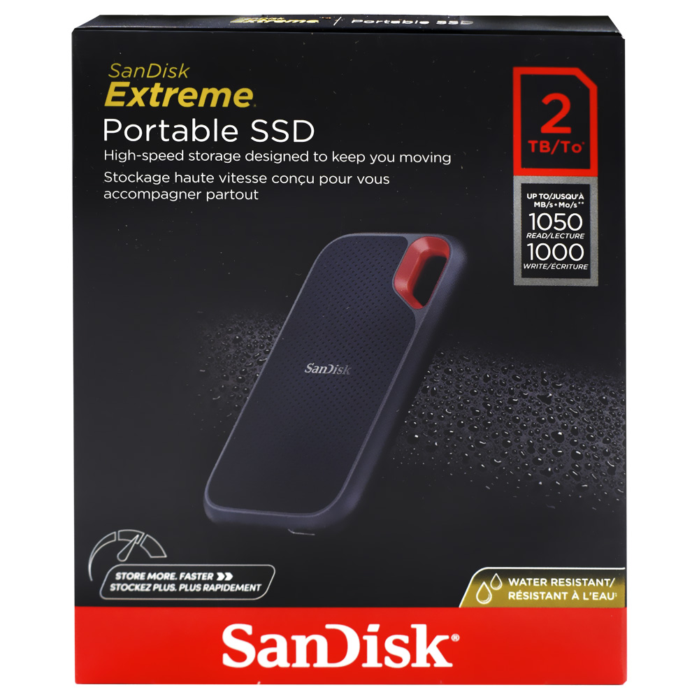 SSD Externo SanDisk 500GB Portátil Extreme - Preto (SDSSDE61-500G-G25)