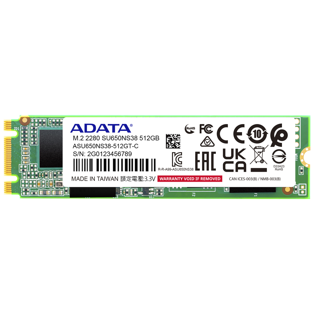 SSD ADATA M.2 512GB SU650 Ultimate SATA 3 - ASU650NS38-512GT-C