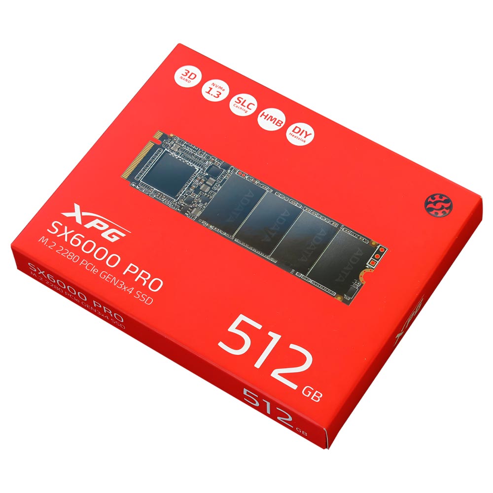 SSD ADATA M.2 512GB XPG SX6000 Pro NVMe - ASX6000PNP-512GT-C