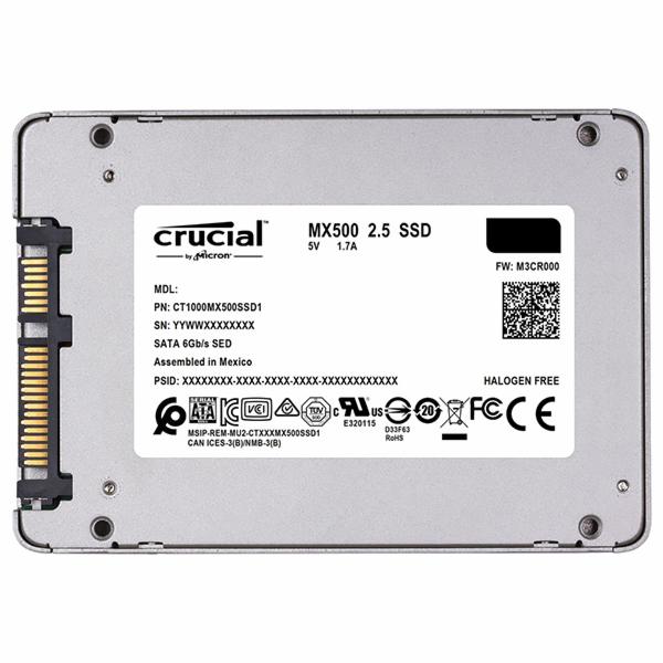 SSD Crucial 500GB MX500 2.5" SATA 3 - CT500MX500SSD1 3D NAND