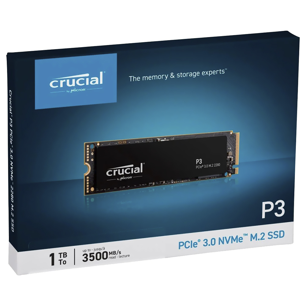 SSD Crucial M.2 1TB P3 NVMe - CT1000P3SSD8 no Paraguai - Visão Vip