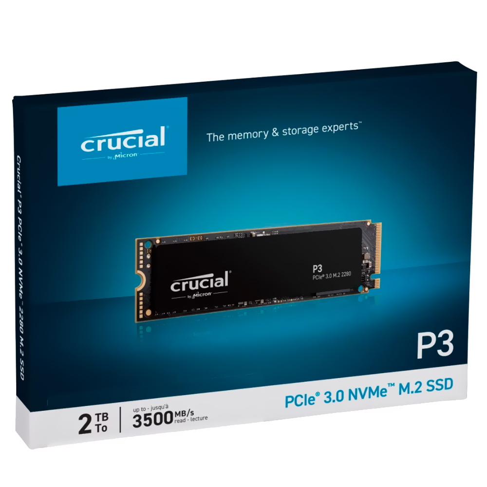 SSD Crucial M.2 2TB P3 NVMe - CT2000P3SSD8