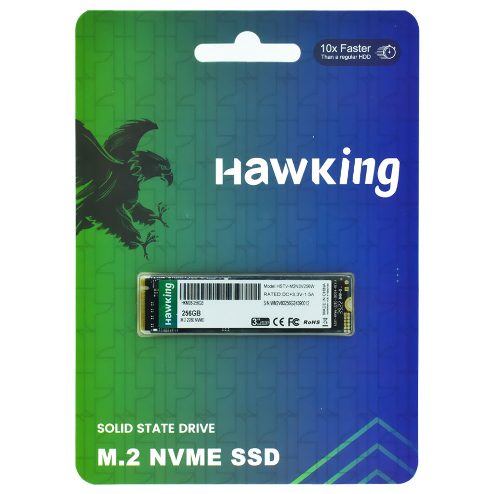 SSD Hawking M.2 256GB NVMe - HSTV-M2N3V256W