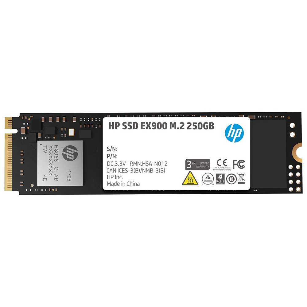SSD HP M.2 250GB EX900 NVMe - 2YY43AA#ABL