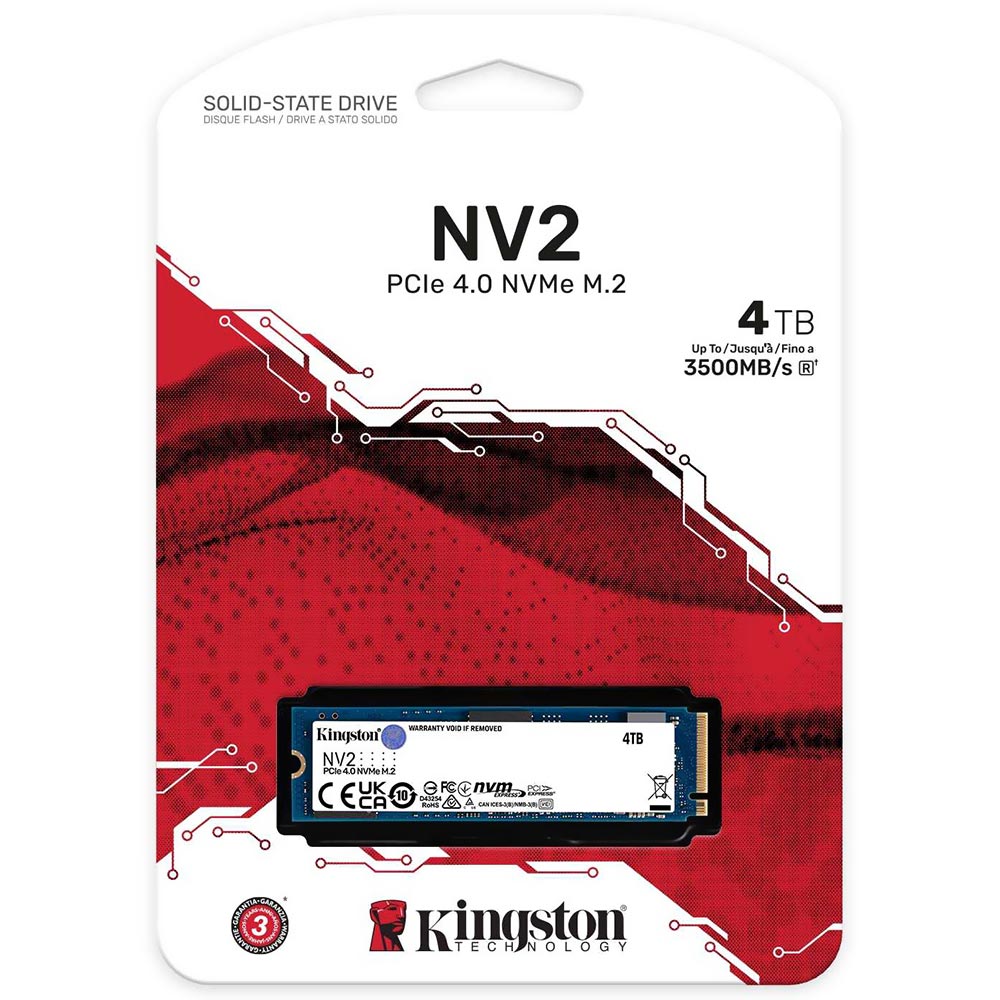 SSD Kingston M.2 4TB NV2 NVMe - SNV2S/4000G