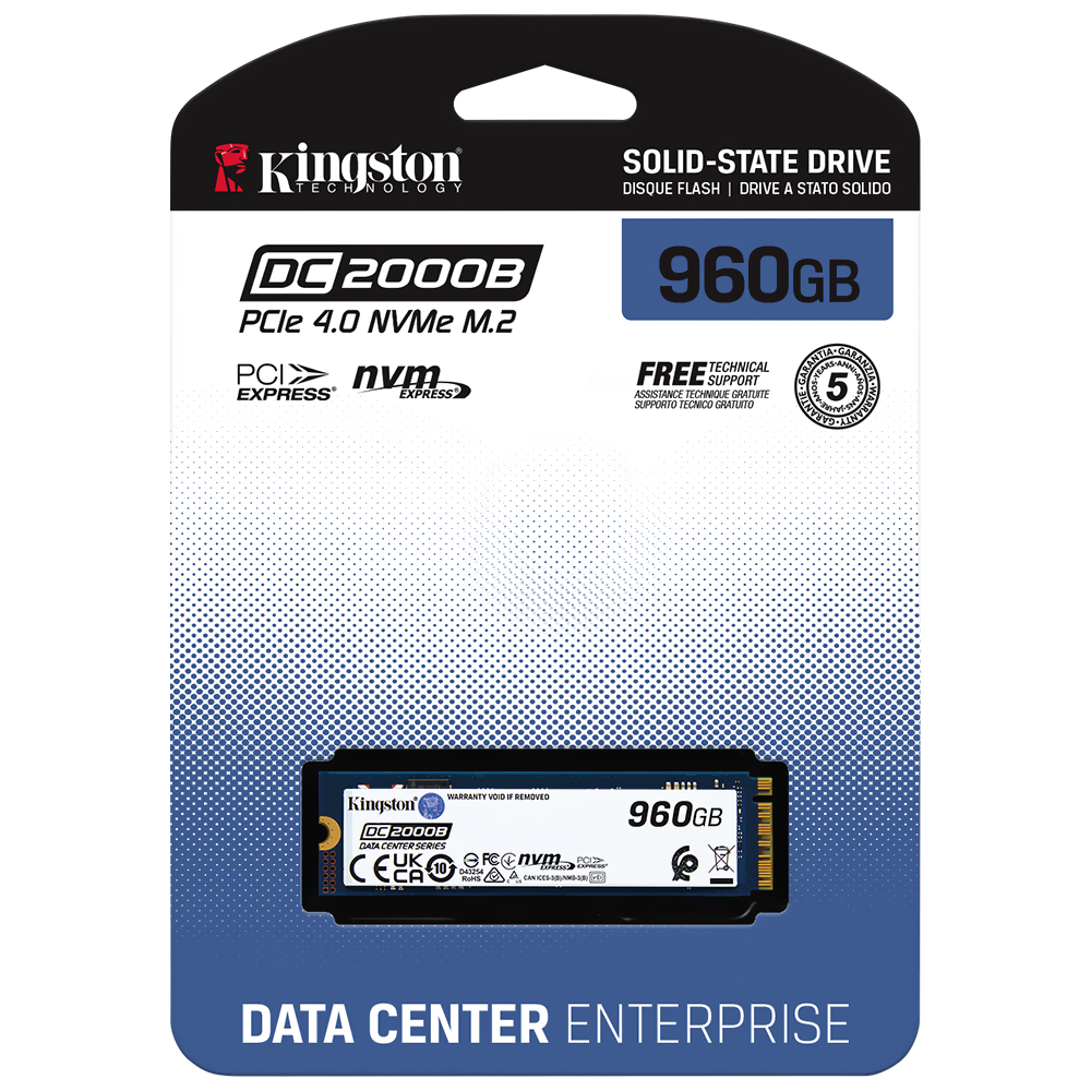 SSD Kingston M.2 960GB DC 2000B NVMe - SEDC2000BM8/960G