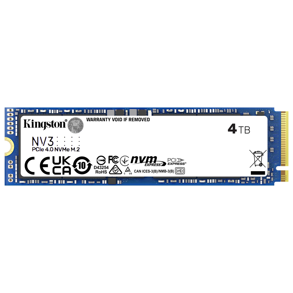 SSD M.2 4TB KINGSTON NV3 NVMe PCIE SNV3S/4000G 6000/5000 MB/s