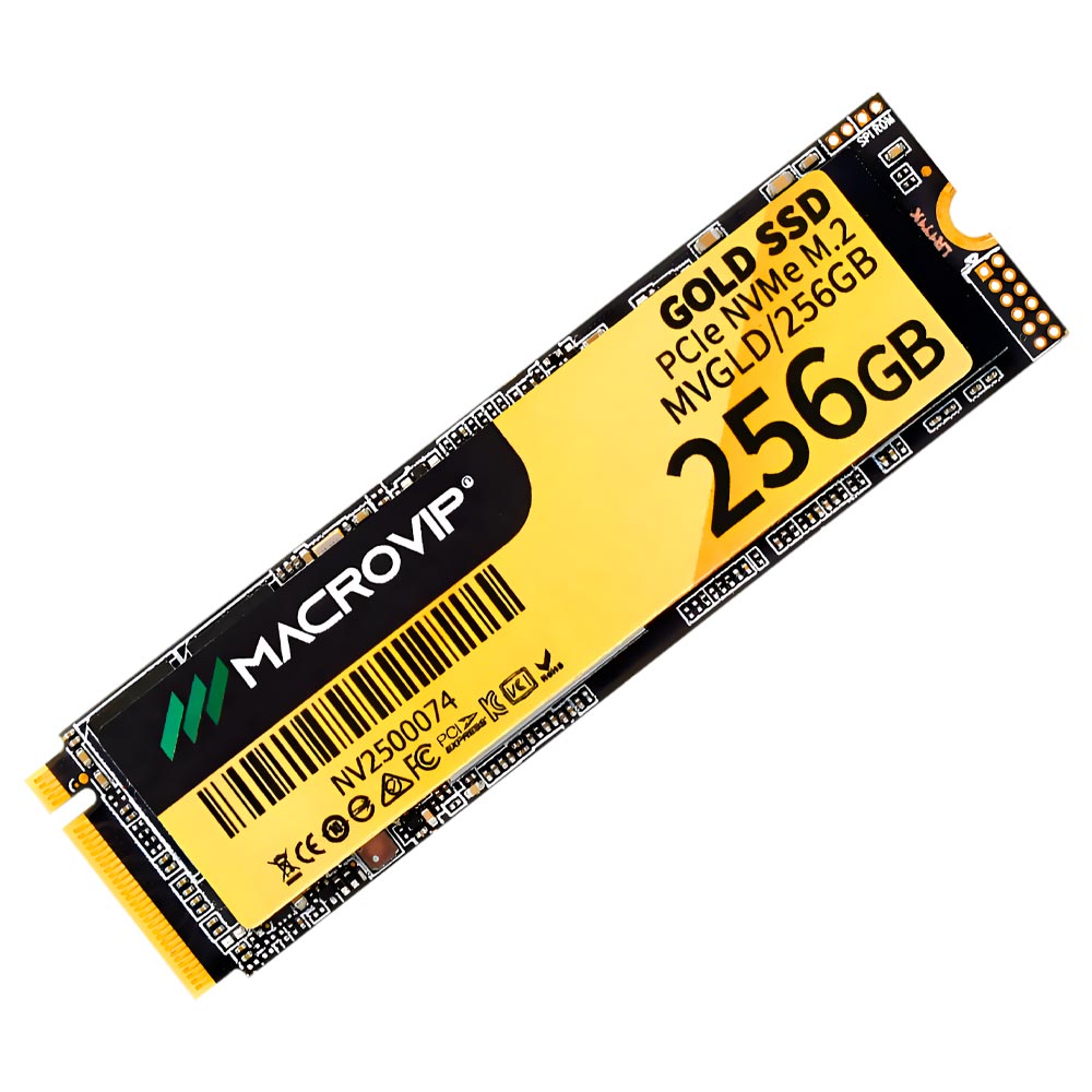 SSD Macrovip M.2 256GB Gold NVMe - MVGLD/256GB