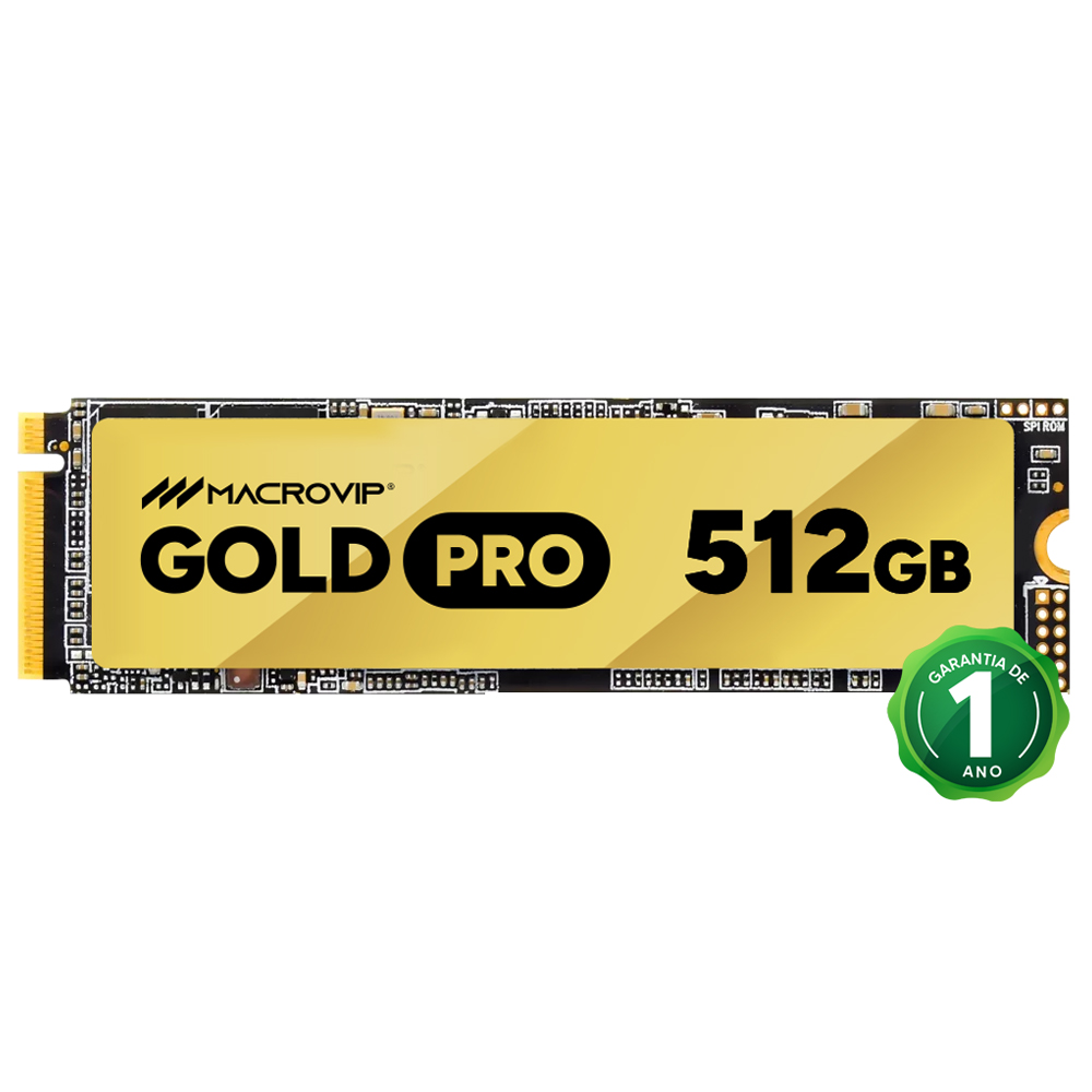 SSD Macrovip M.2 512GB Gold Pro NVMe - MVGLDPRO/512GB