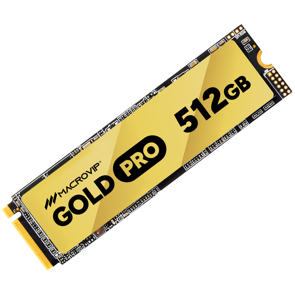 SSD Macrovip M.2 512GB Gold Pro NVMe - MVGLDPRO/512GB