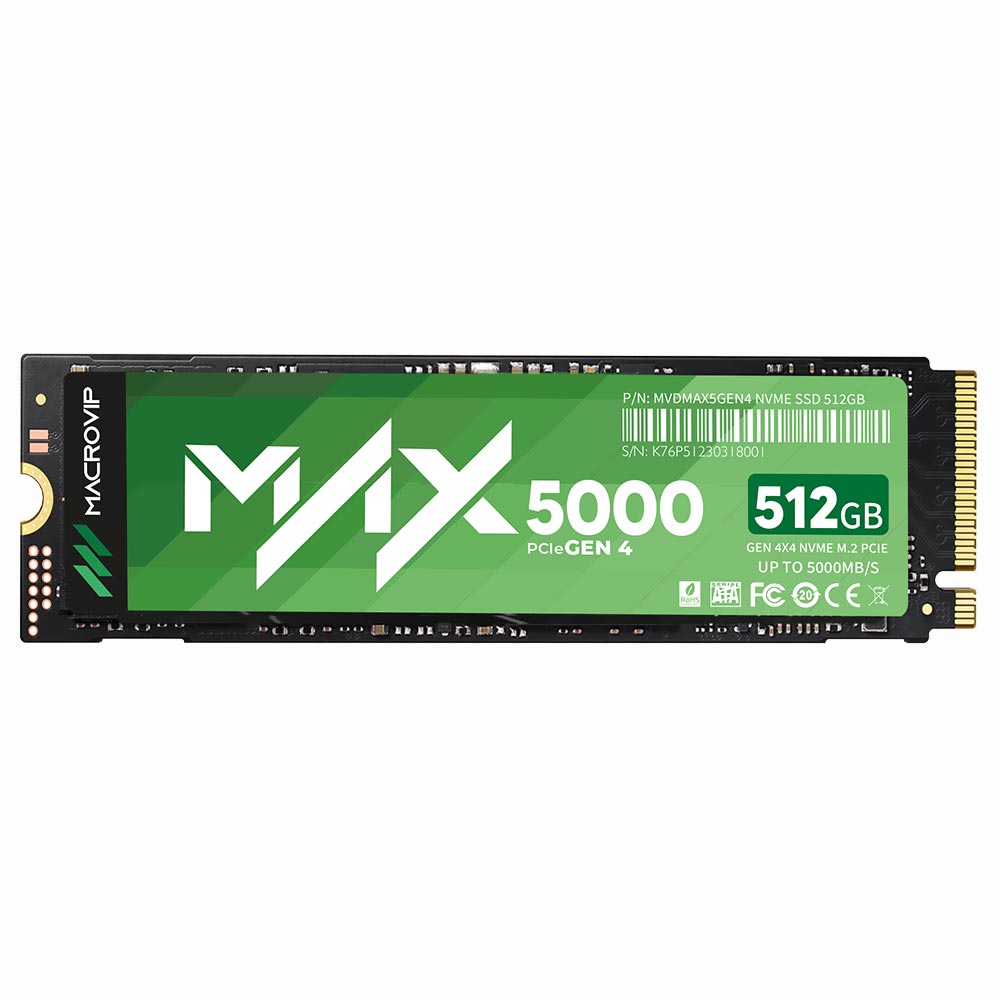 SSD Macrovip M.2 512GB MAX5000 NVMe - MVDMAX5/512GB