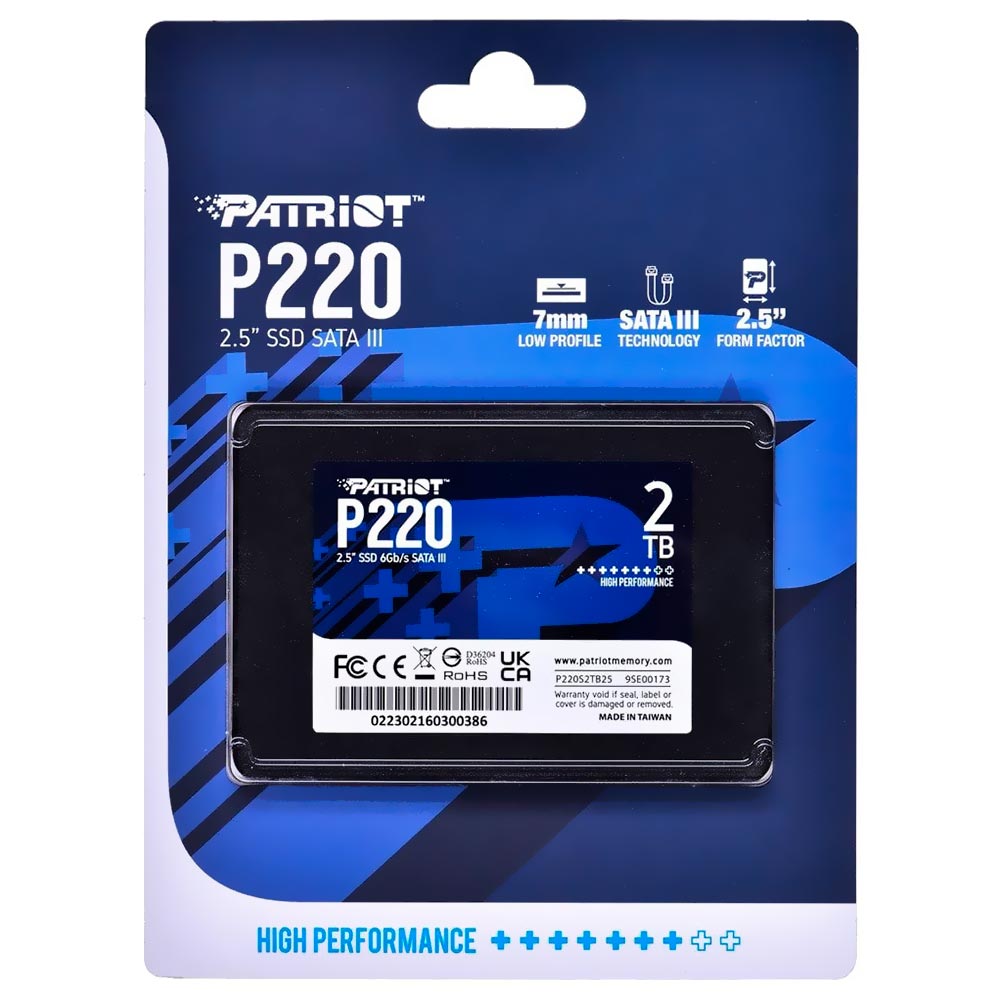 SSD Patriot 2TB P220 2.5" SATA 3 - P220S2TB25