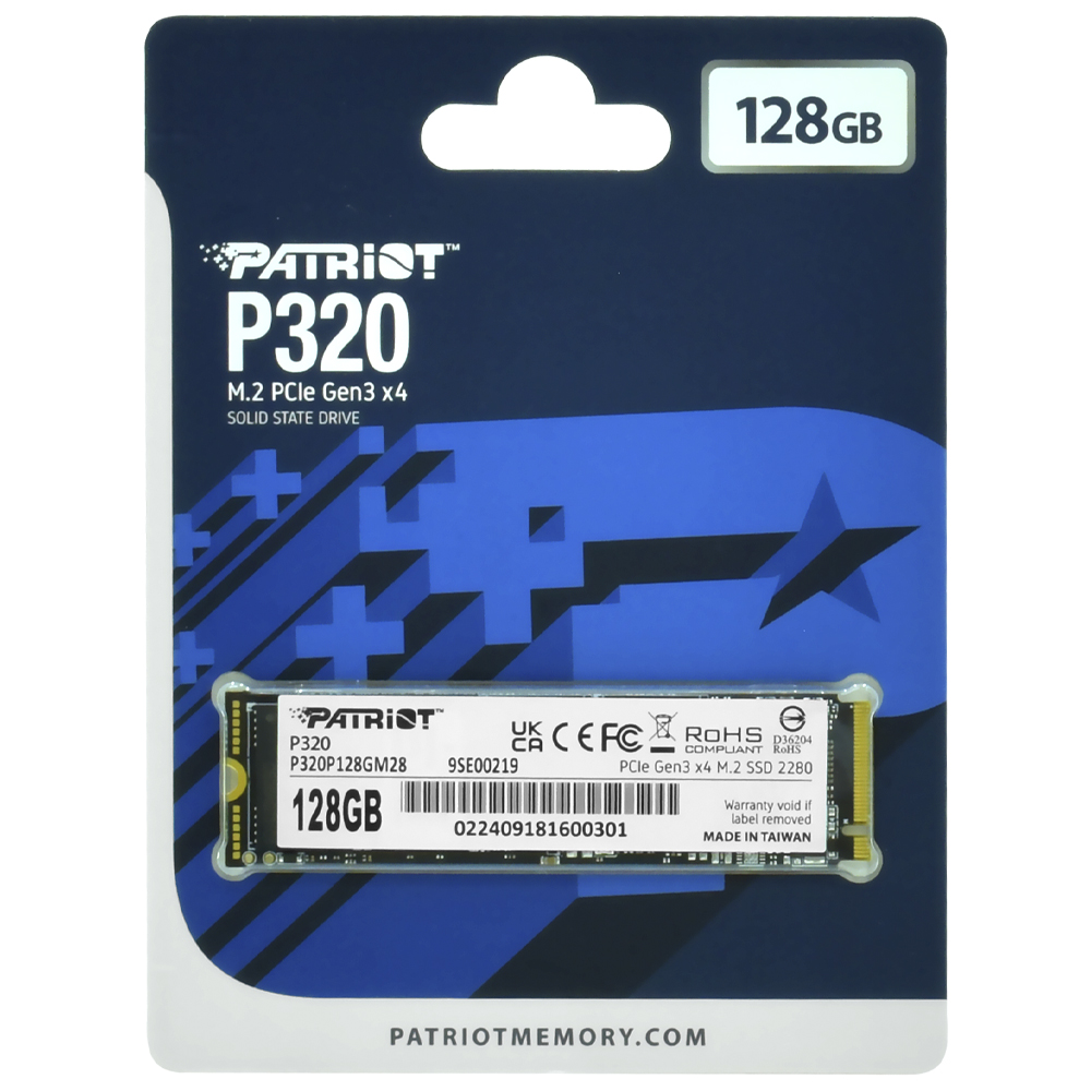 SSD Patriot M.2 128GB P320 NVMe - P320P128GM28