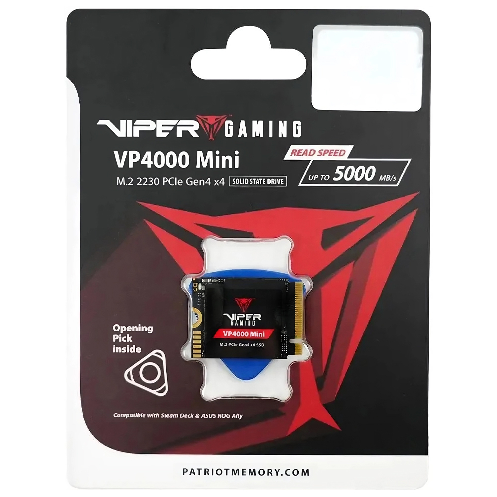 SSD Patriot M.2 1TB Viper Gaming VP4000 Mini 2230 NVMe - VP4000M1TBM23