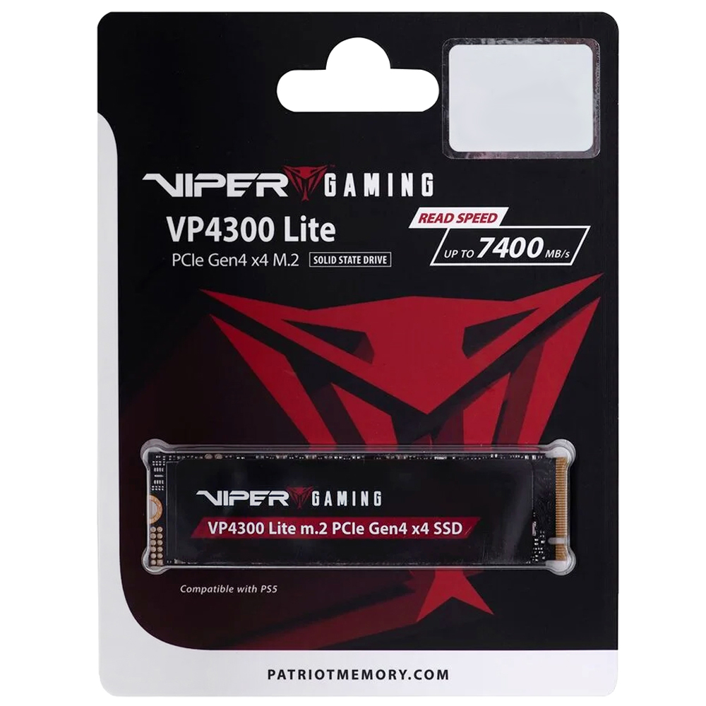 SSD Patriot M.2 500GB Viper Gaming VP4300 Lite NVMe - VP4300L500GM28H