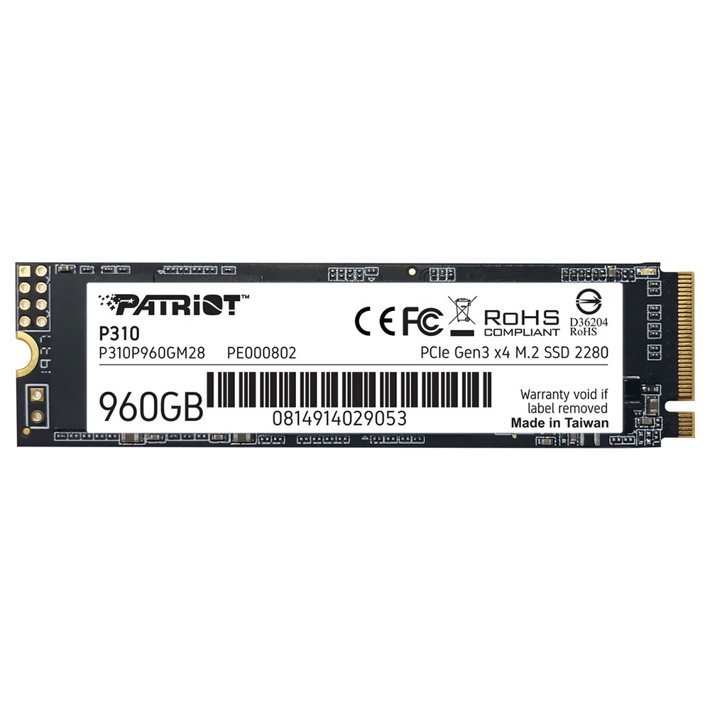 SSD Patriot M.2 960GB P310 NVMe - P310P960GM28
