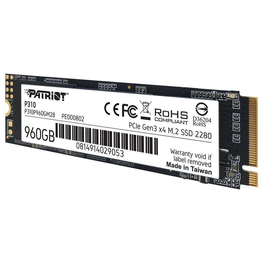 SSD Patriot M.2 960GB P310 NVMe - P310P960GM28