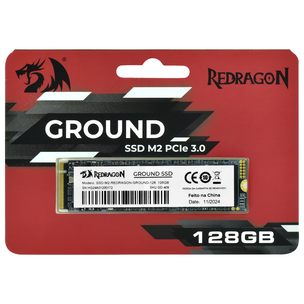 SSD Redragon M.2 128GB Ground NVMe - GD-409