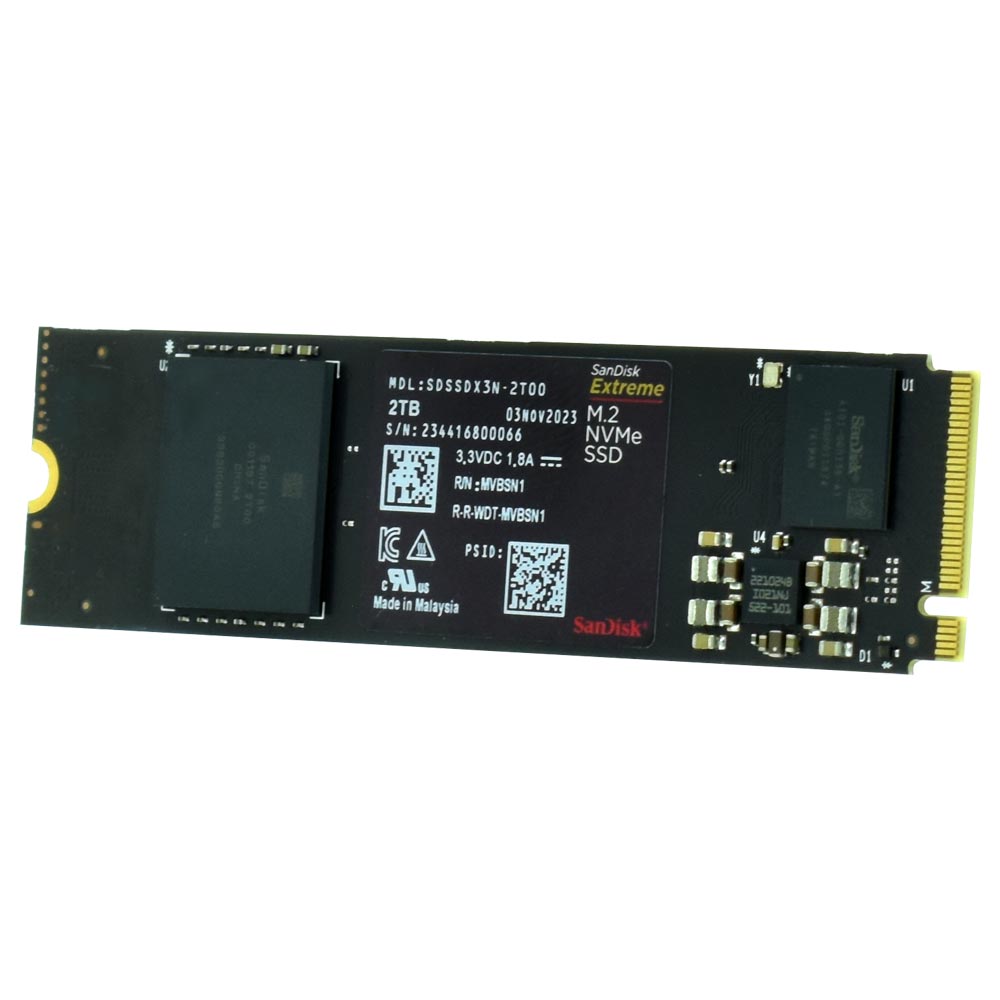 SSD SanDisk M.2 2TB Extreme NVMe - SDSSDX3N-2T00-G26