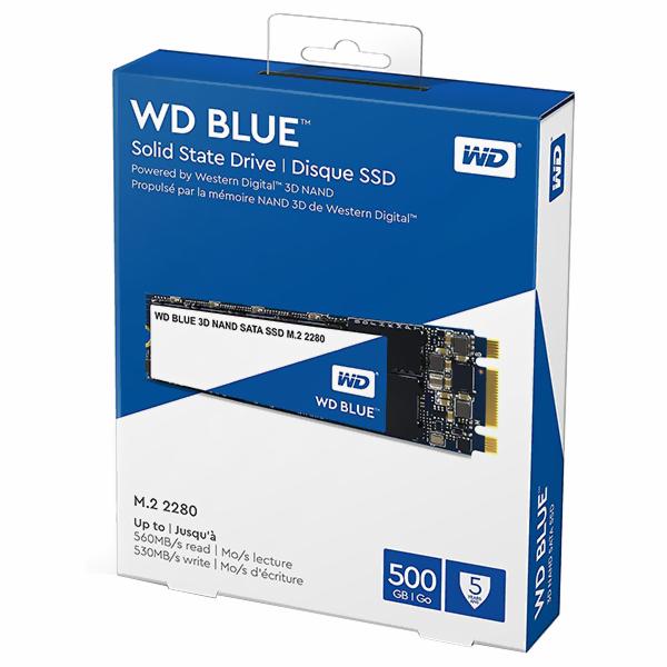 SSD Western Digital 500GB M.2 WD Blue SATA 3 3D NAND - WDS500G2B0B