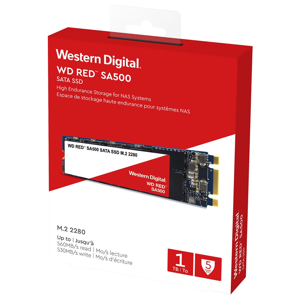 SSD Western Digital M.2 1TB SA500 Red SATA 3 - WDS100T1R0B