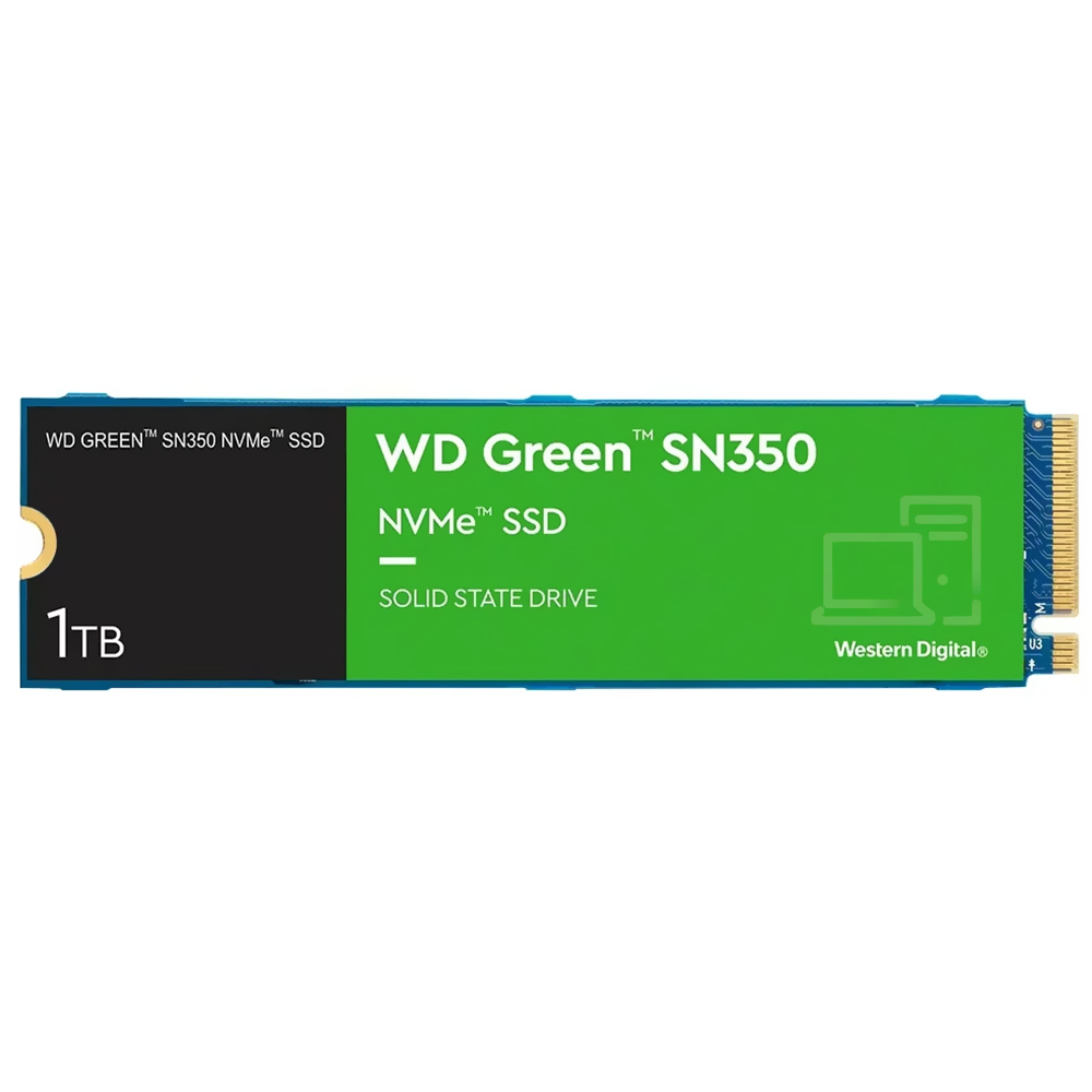 SSD Western Digital M.2 1TB SN350 Green NVMe - WDS100T2G0C