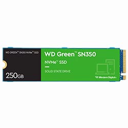 SSD Western Digital M.2 250GB SN350 Green NVMe - WDS250G2G0C