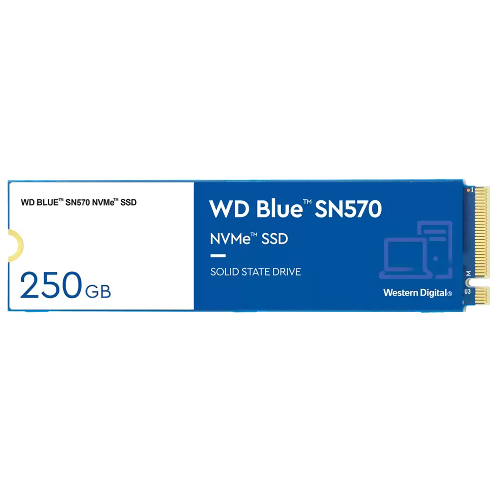 SSD Western Digital M.2 250GB SN750 Blue NVMe - WDS250G3B0C