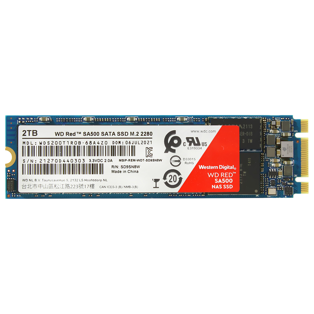 SSD Western Digital M.2 2TB SA500 Red SATA 3 -WDS200T1R0B