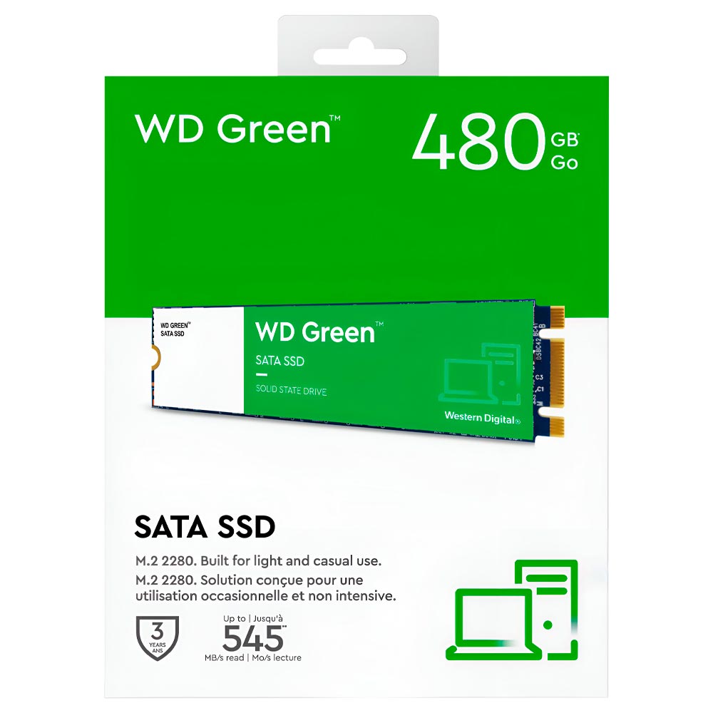 SSD Western Digital M.2 480GB Green SATA 3 - WDS480G3G0B